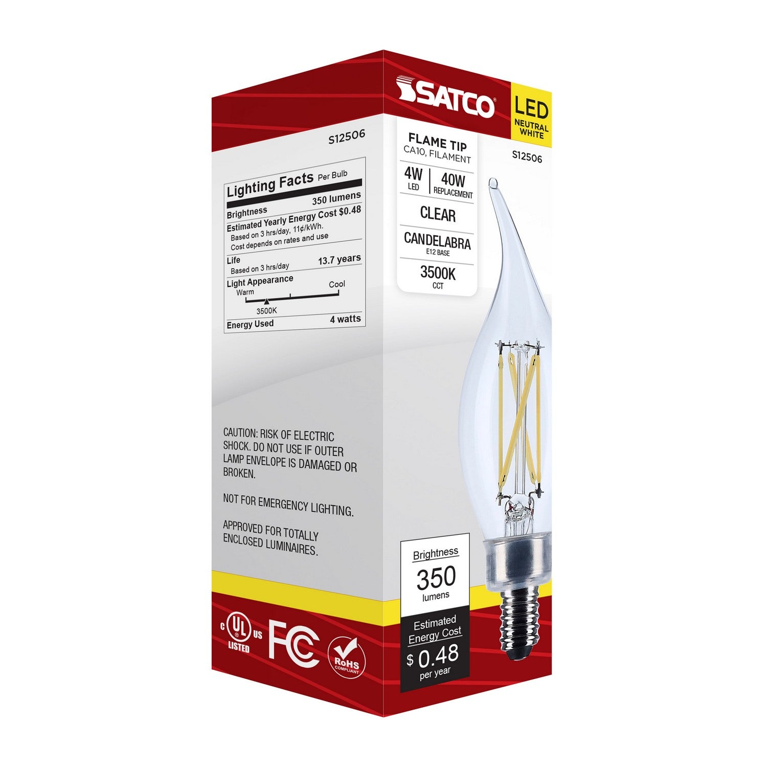 Satco - S12506 - Light Bulb - Clear