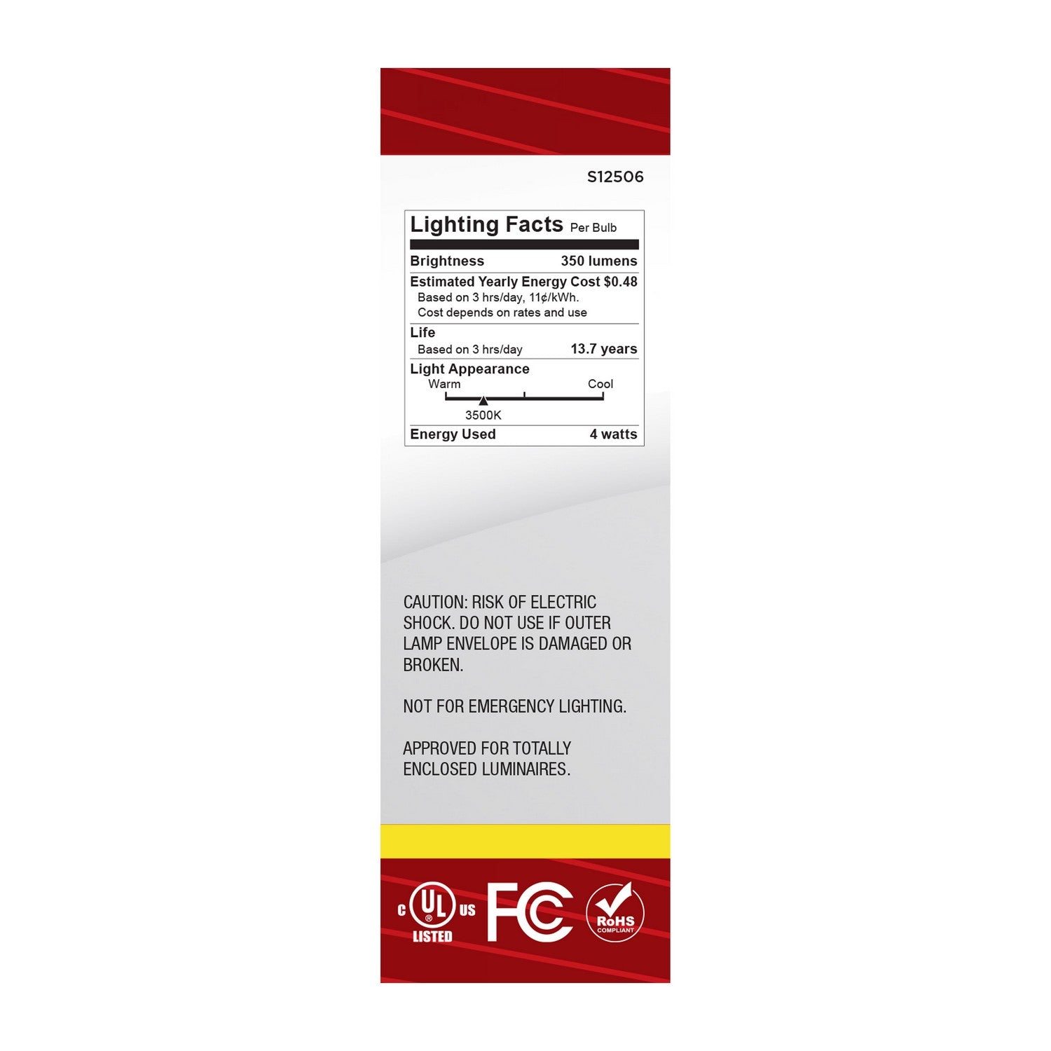 Satco - S12506 - Light Bulb - Clear