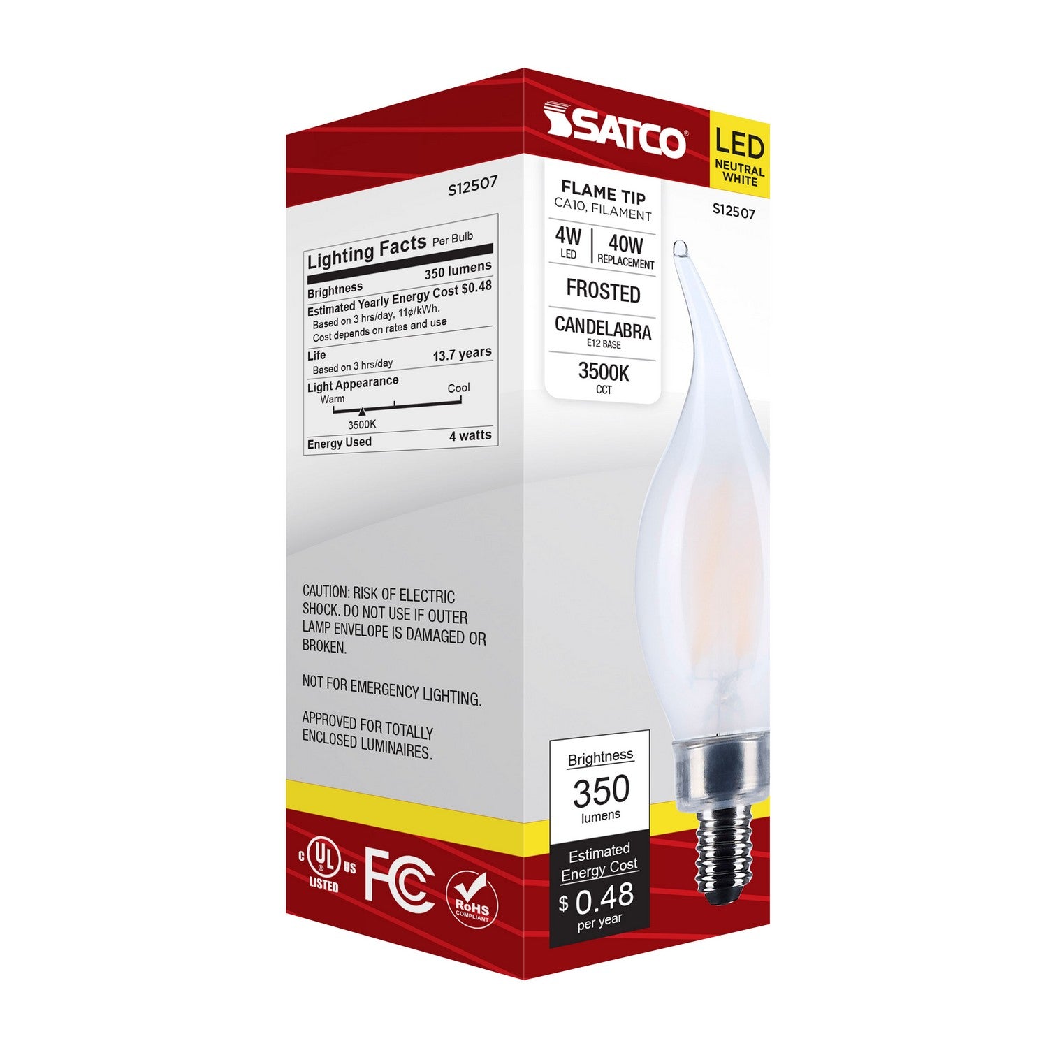 Satco - S12507 - Light Bulb - Frost