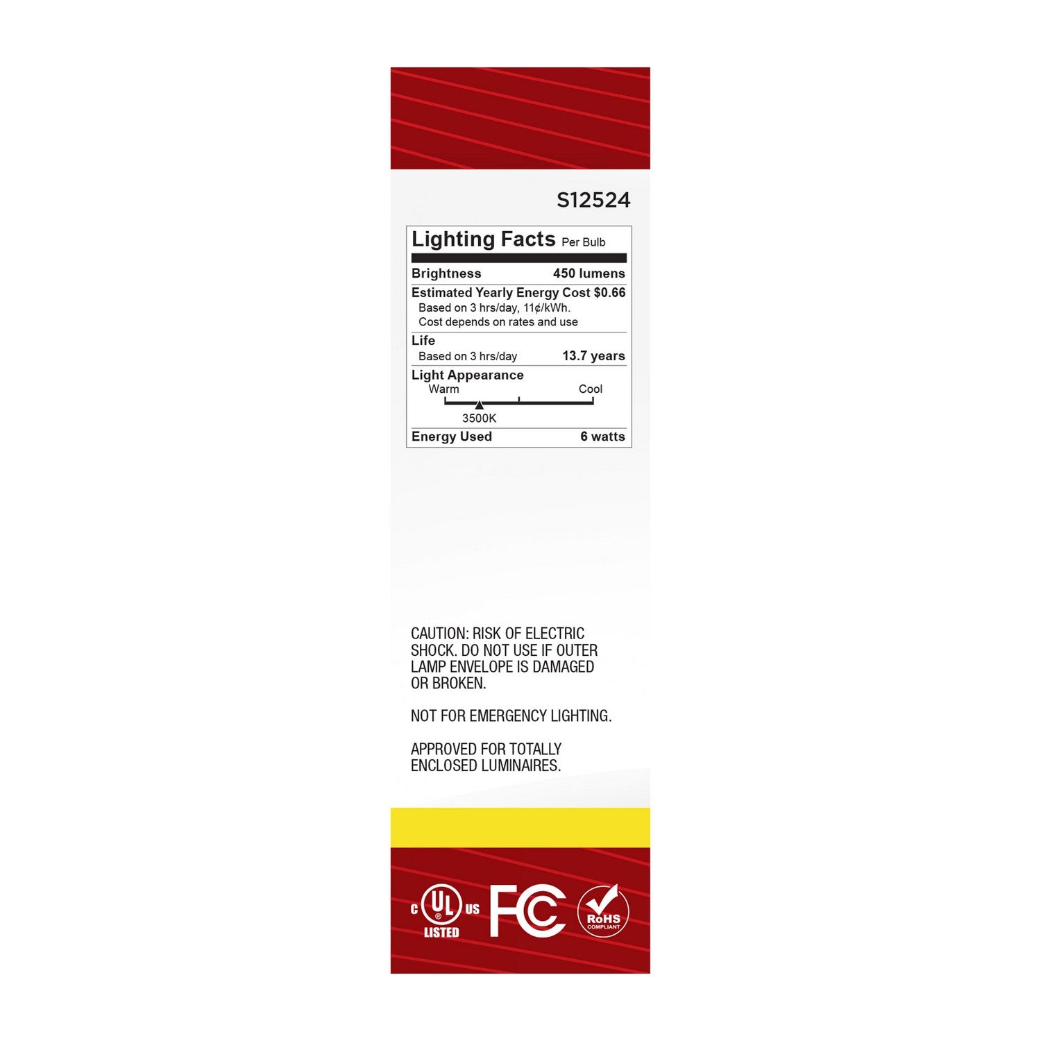 Satco - S12524 - Light Bulb - Clear