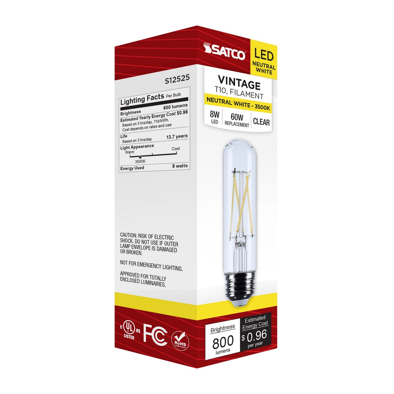 Satco - S12525 - Light Bulb - Clear