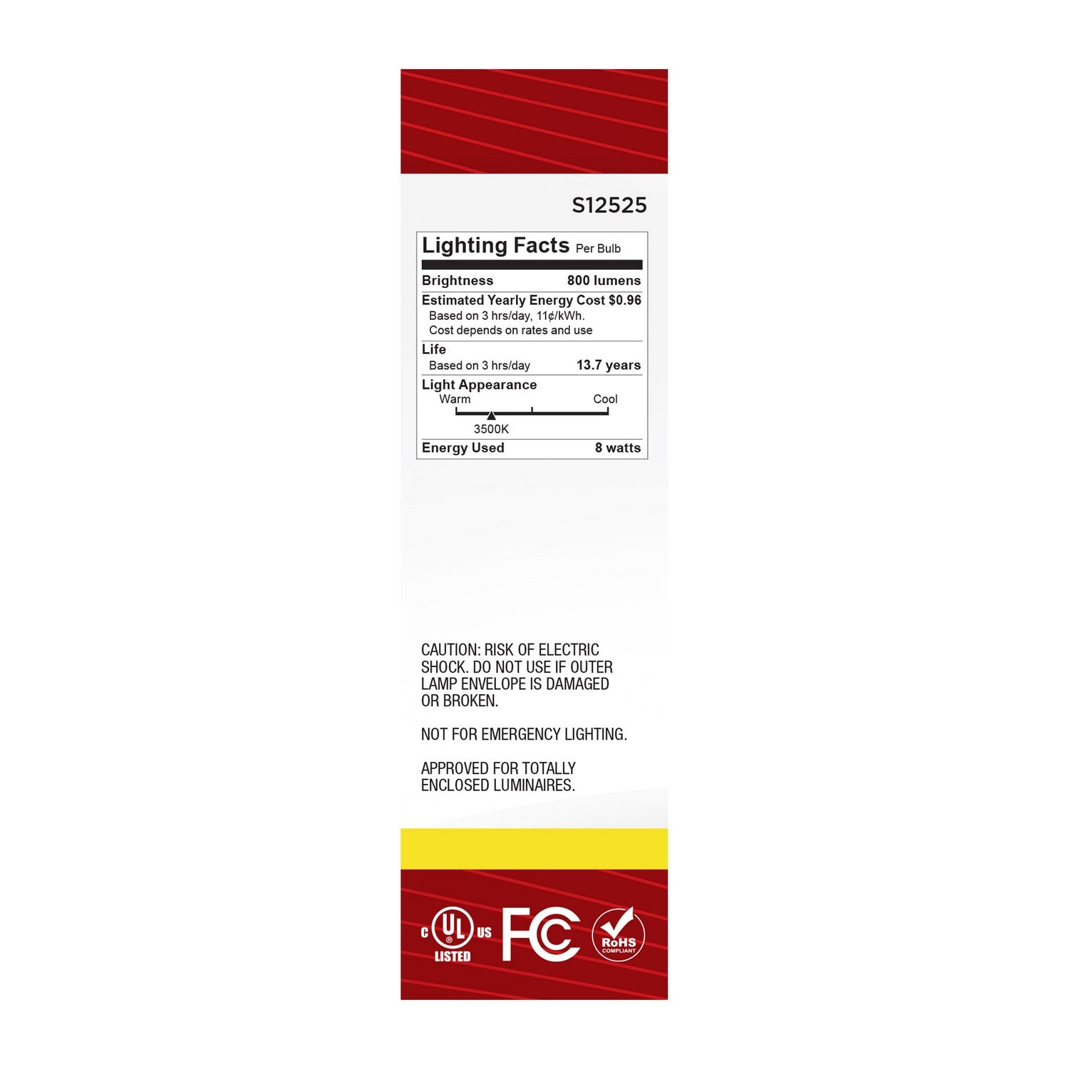 Satco - S12525 - Light Bulb - Clear