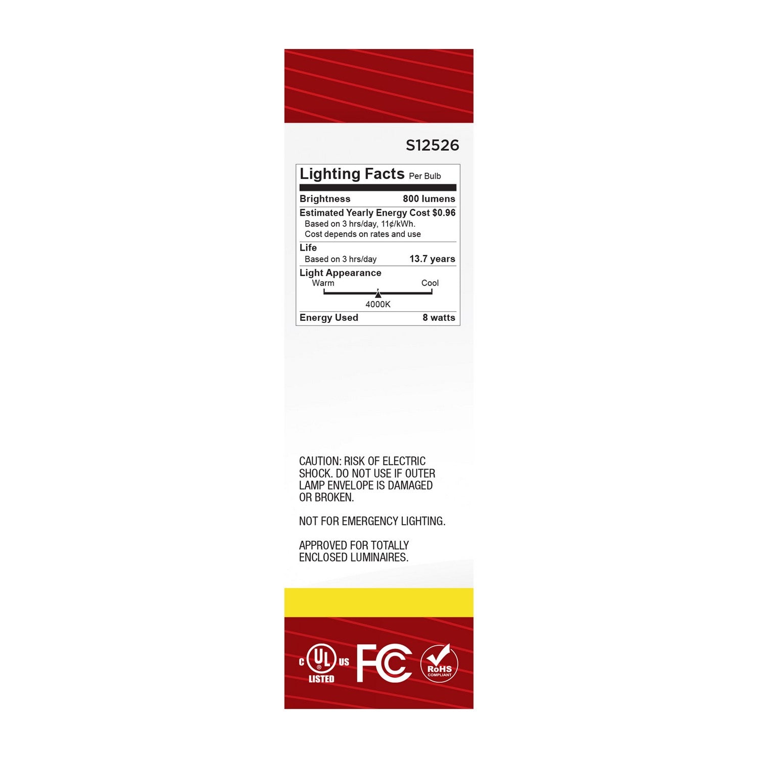 Satco - S12526 - Light Bulb - Clear