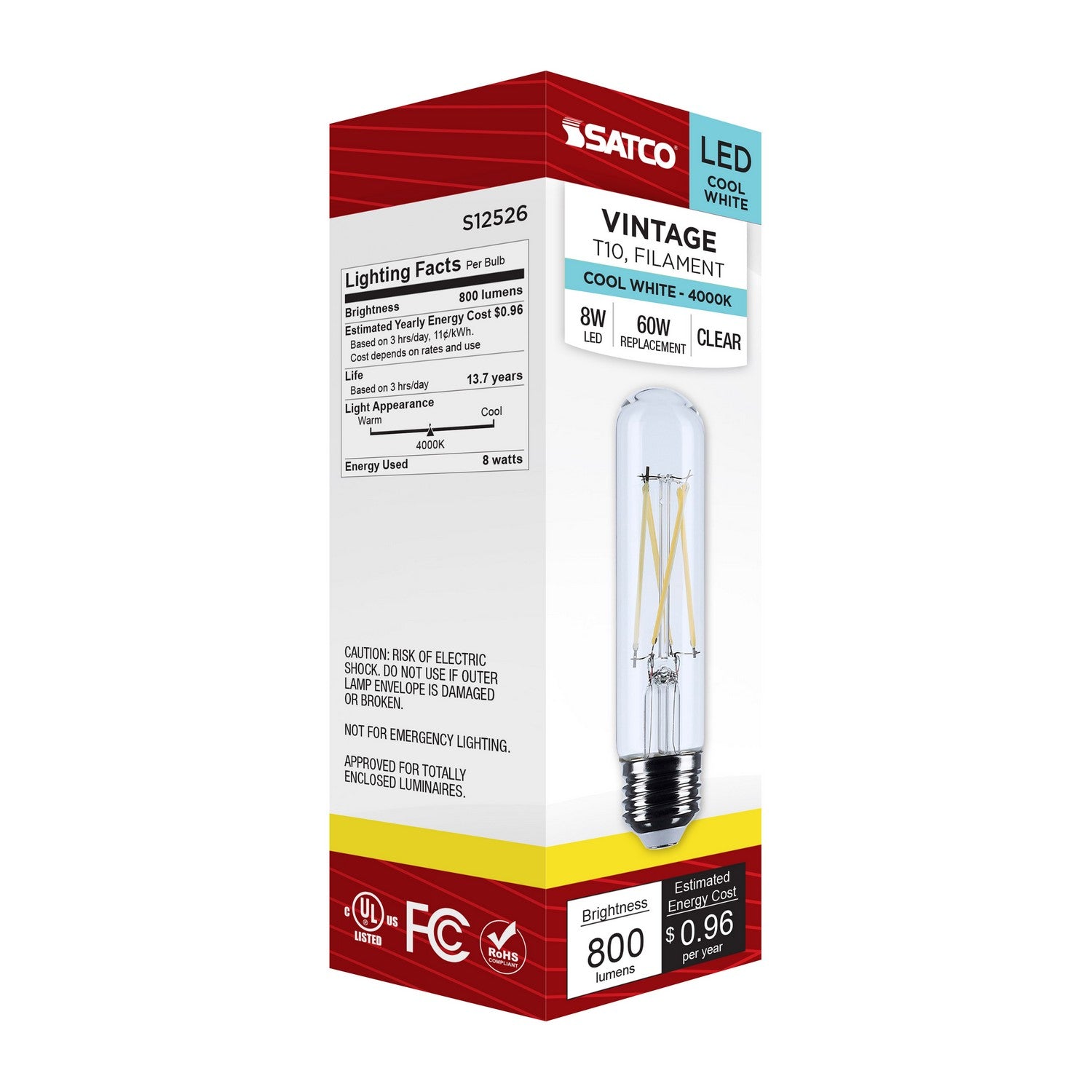 Satco - S12526 - Light Bulb - Clear