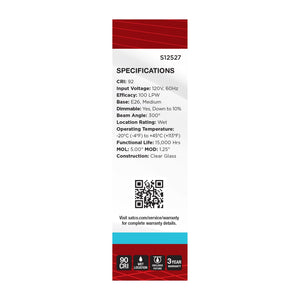 Satco - S12527 - Light Bulb - Clear
