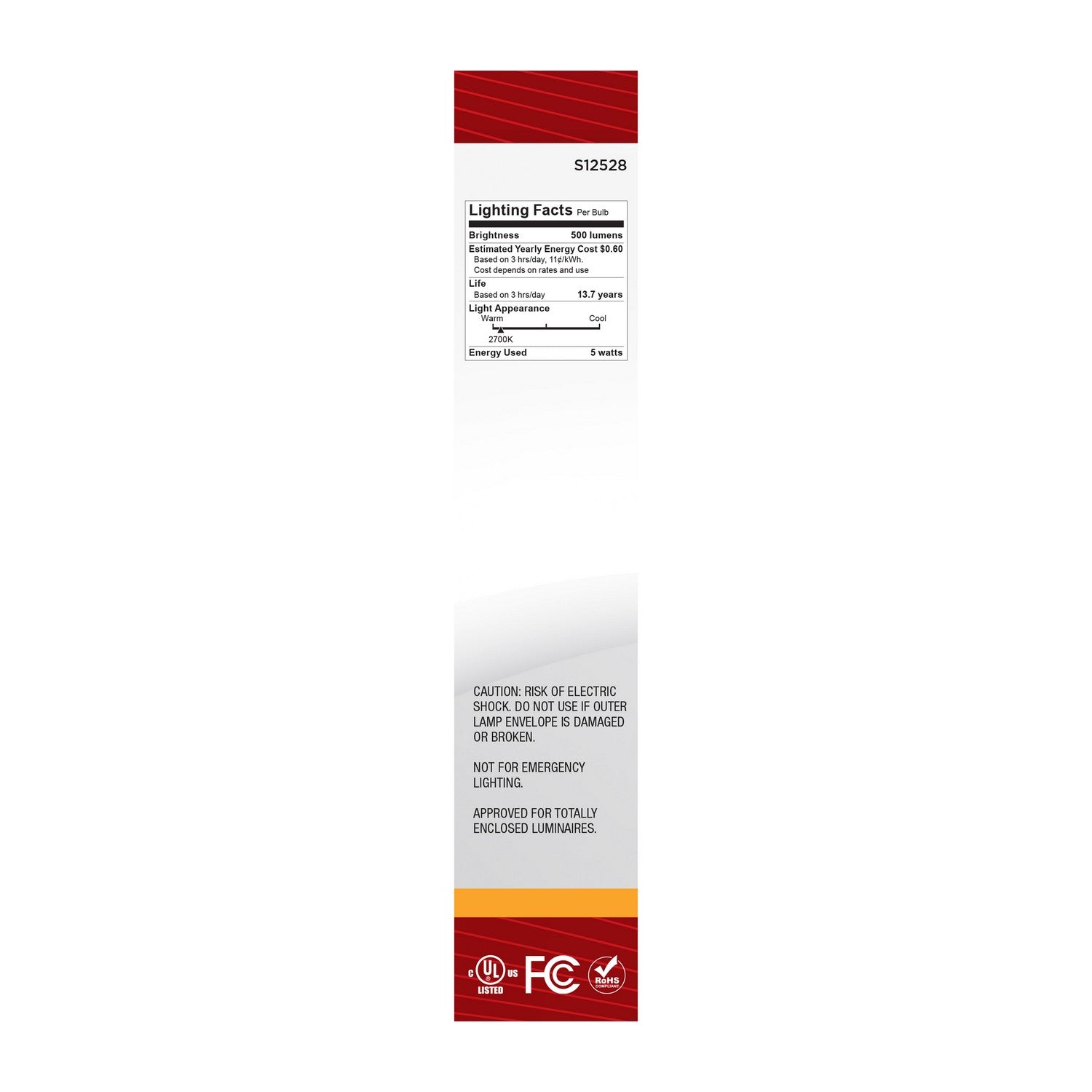Satco - S12528 - Light Bulb - Clear
