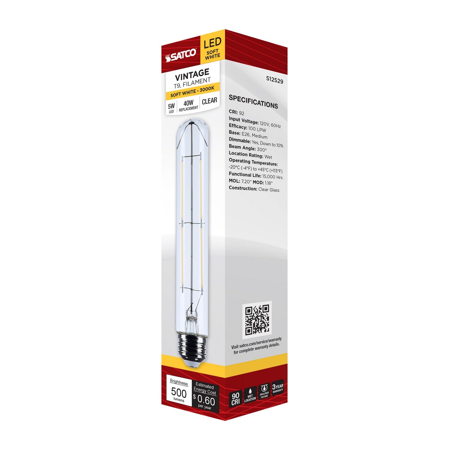 Satco - S12529 - Light Bulb - Clear