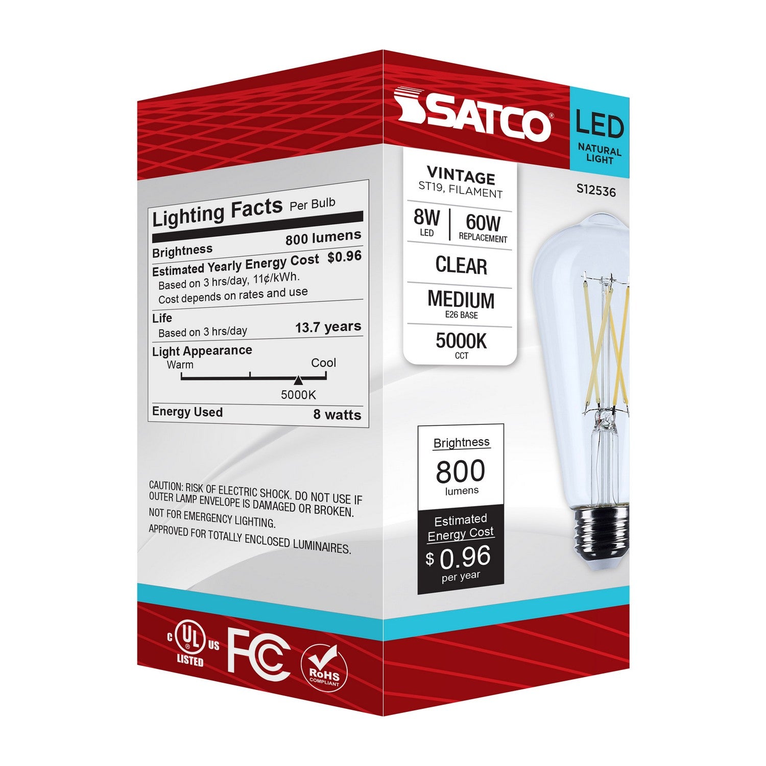 Satco - S12536 - Light Bulb - Clear