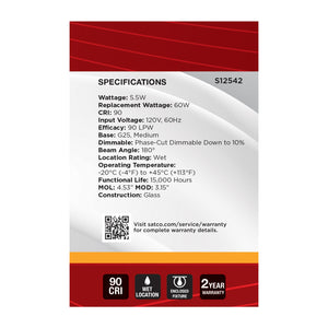 Satco - S12542 - Light Bulb - Gold