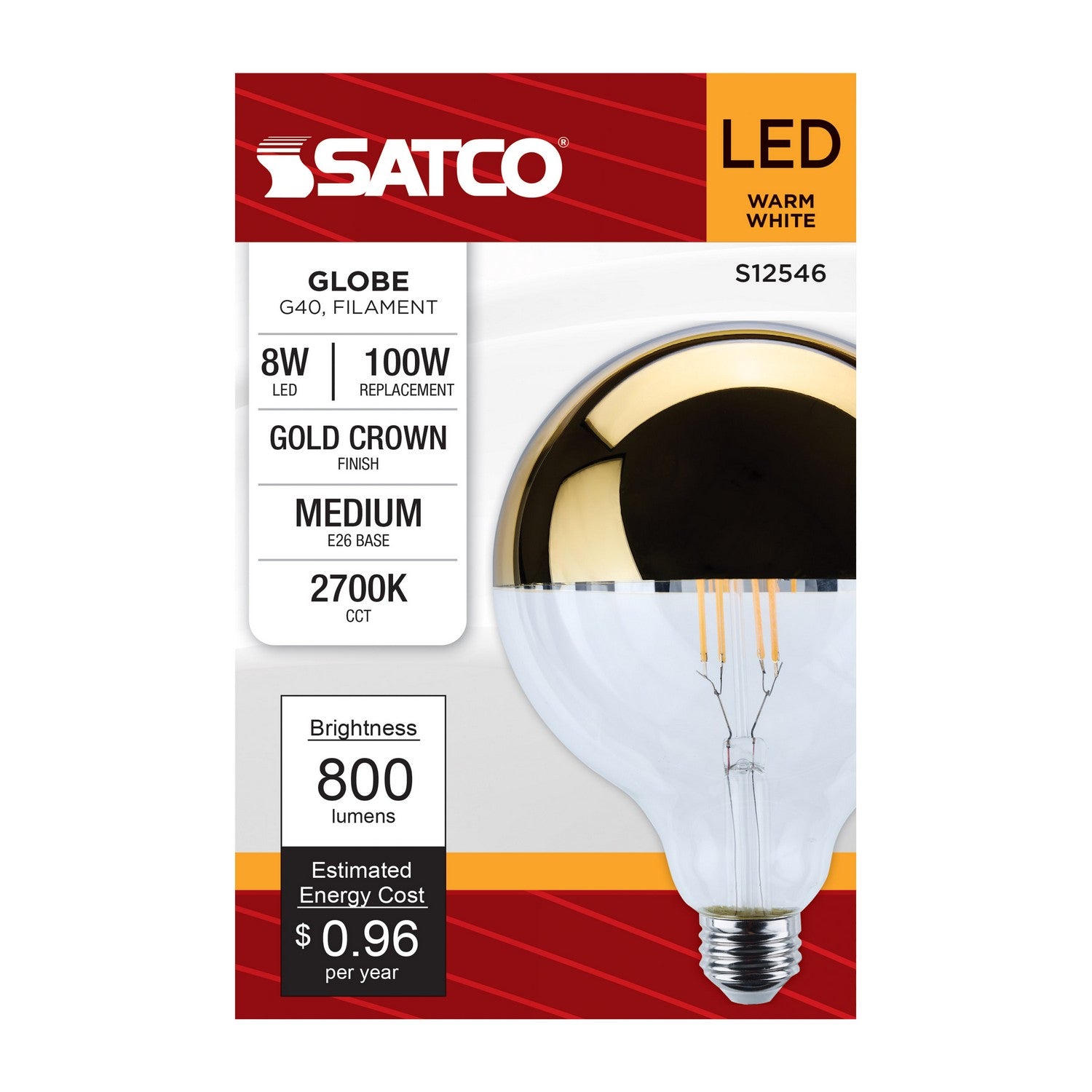 Satco - S12546 - Light Bulb - Gold