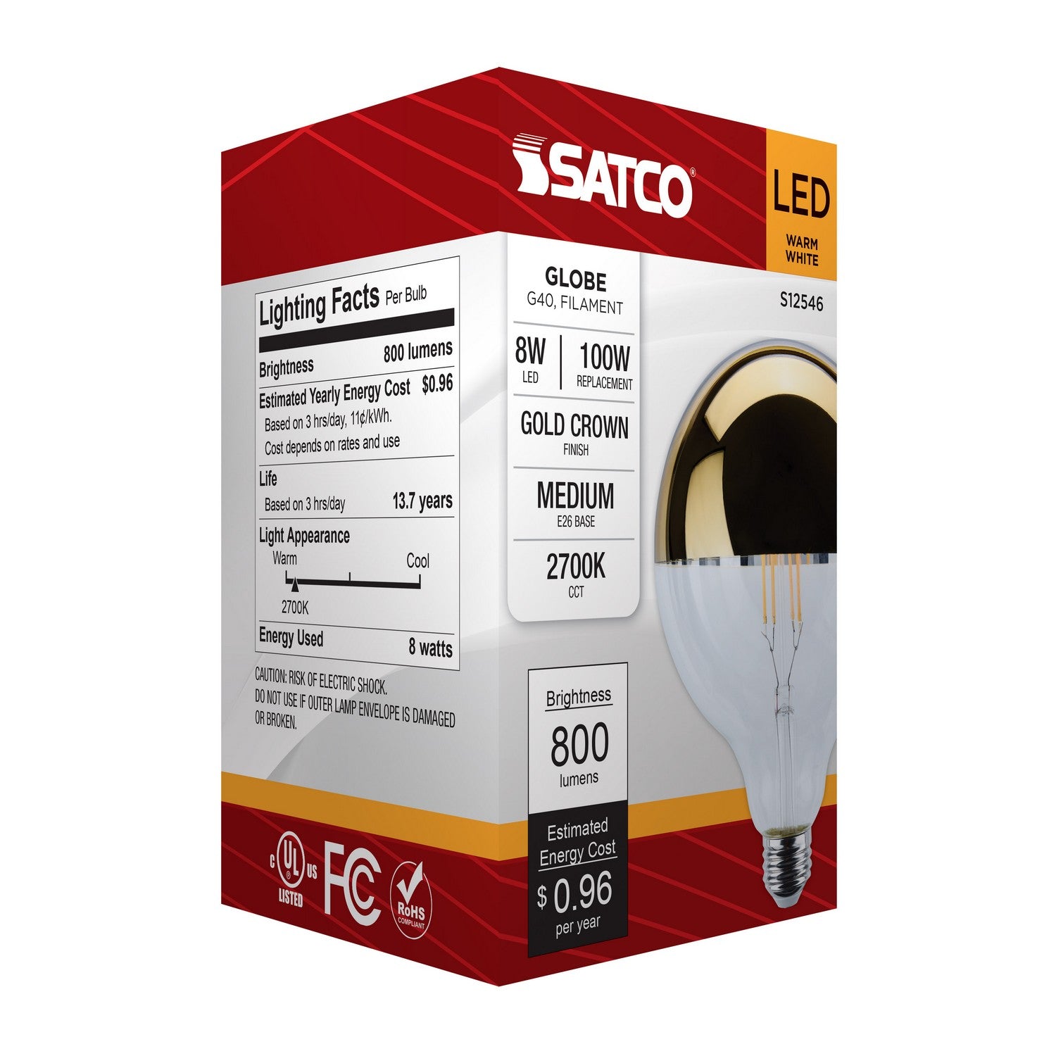 Satco - S12546 - Light Bulb - Gold