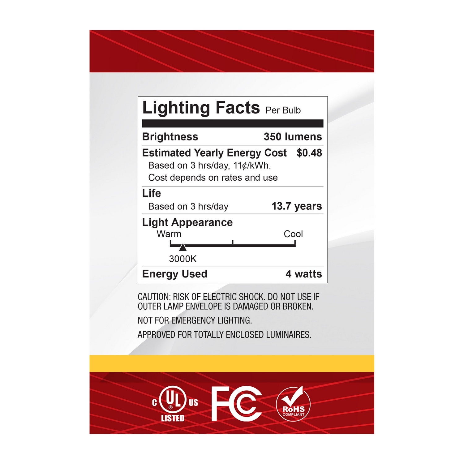 Satco - S12484 - Light Bulb - Clear