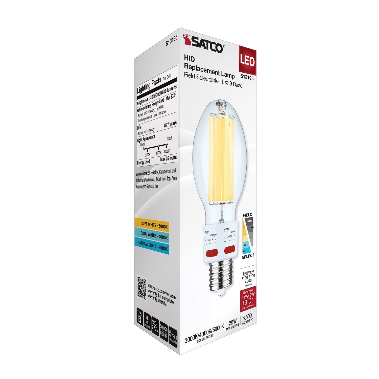 Satco - S13195 - Light Bulb - Clear