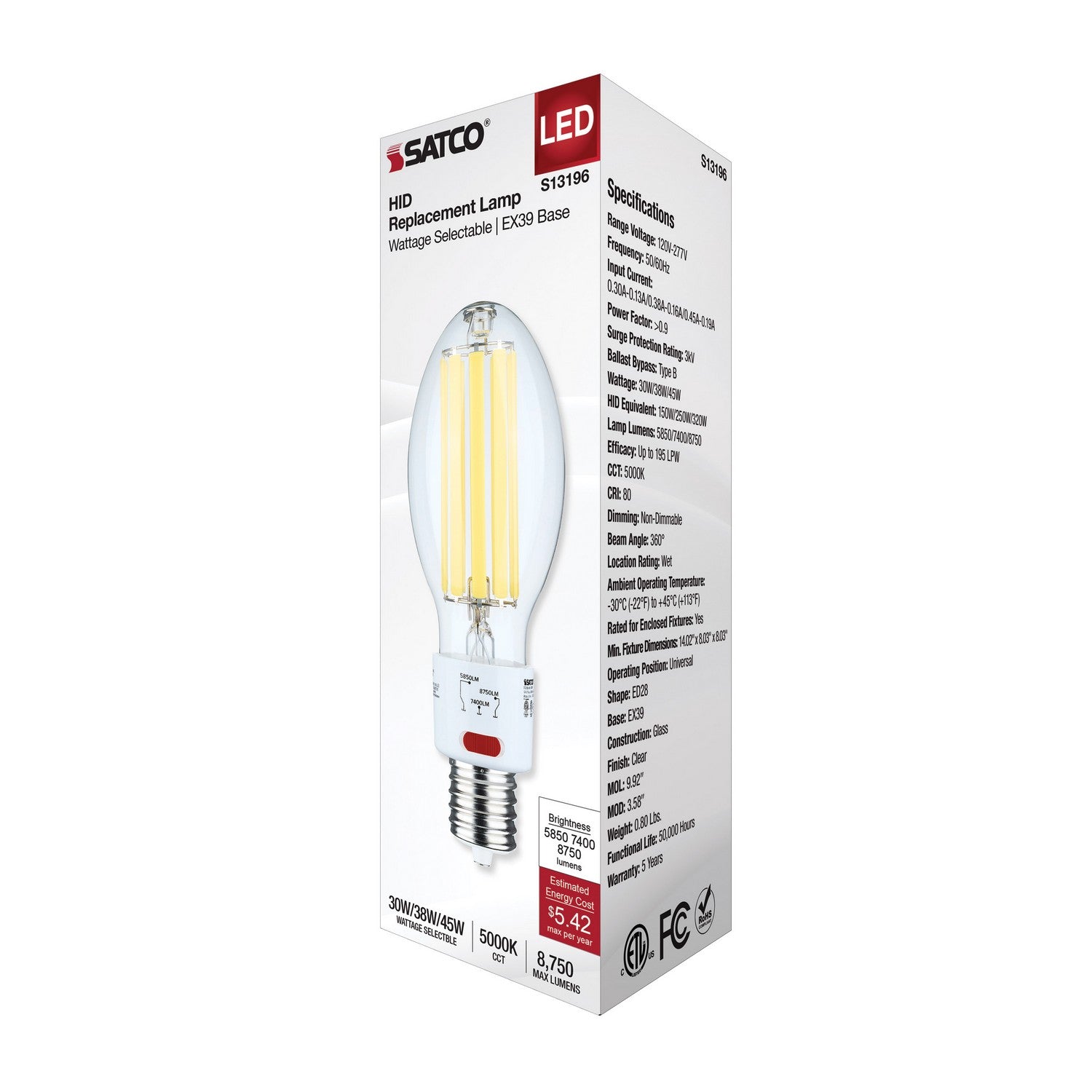 Satco - S13196 - Light Bulb - Clear