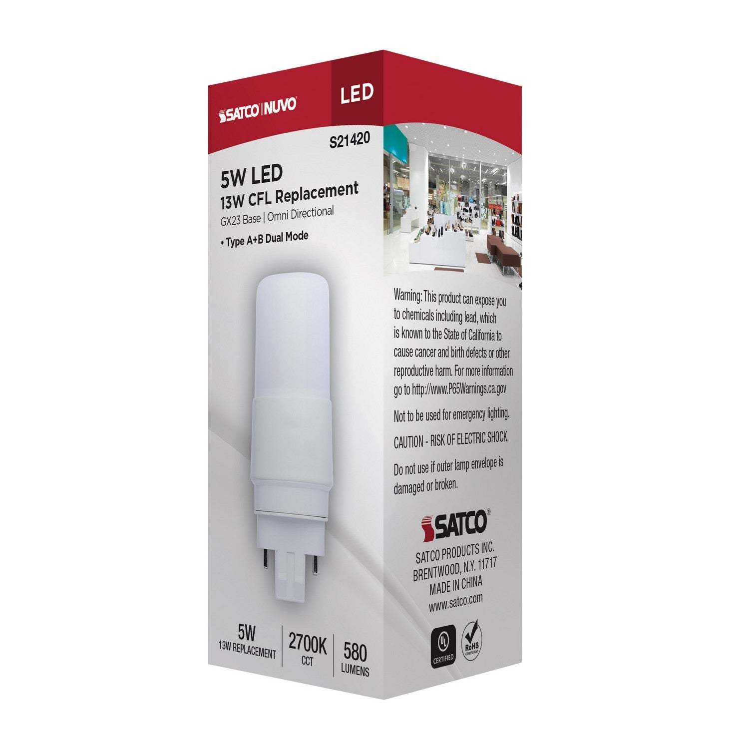 Satco - S21420 - Light Bulb - Frost
