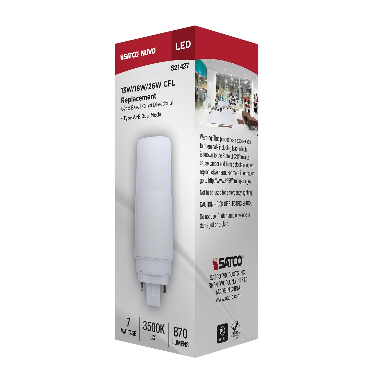 Satco - S21427 - Light Bulb - Frost