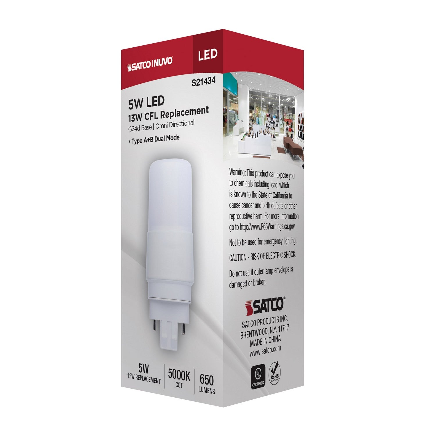 Satco - S21434 - Light Bulb - Frost