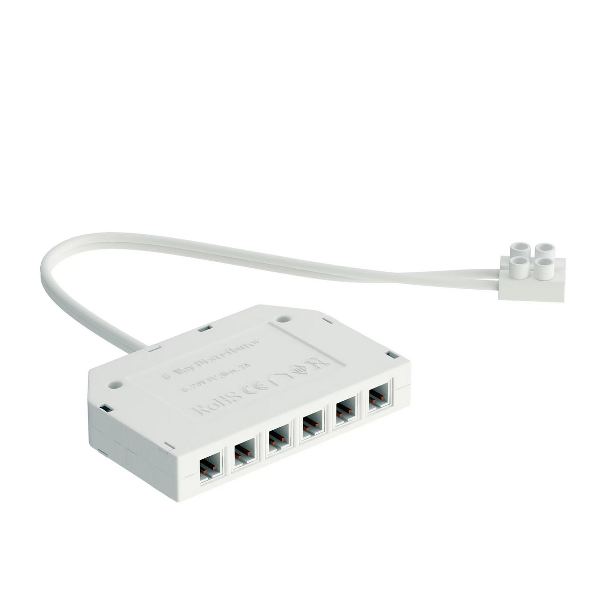 Maxim - MSC8924V6P-WT - 6 Port Hub for Low Voltage Plug Connection - CounterMax 24V LED Channel - White