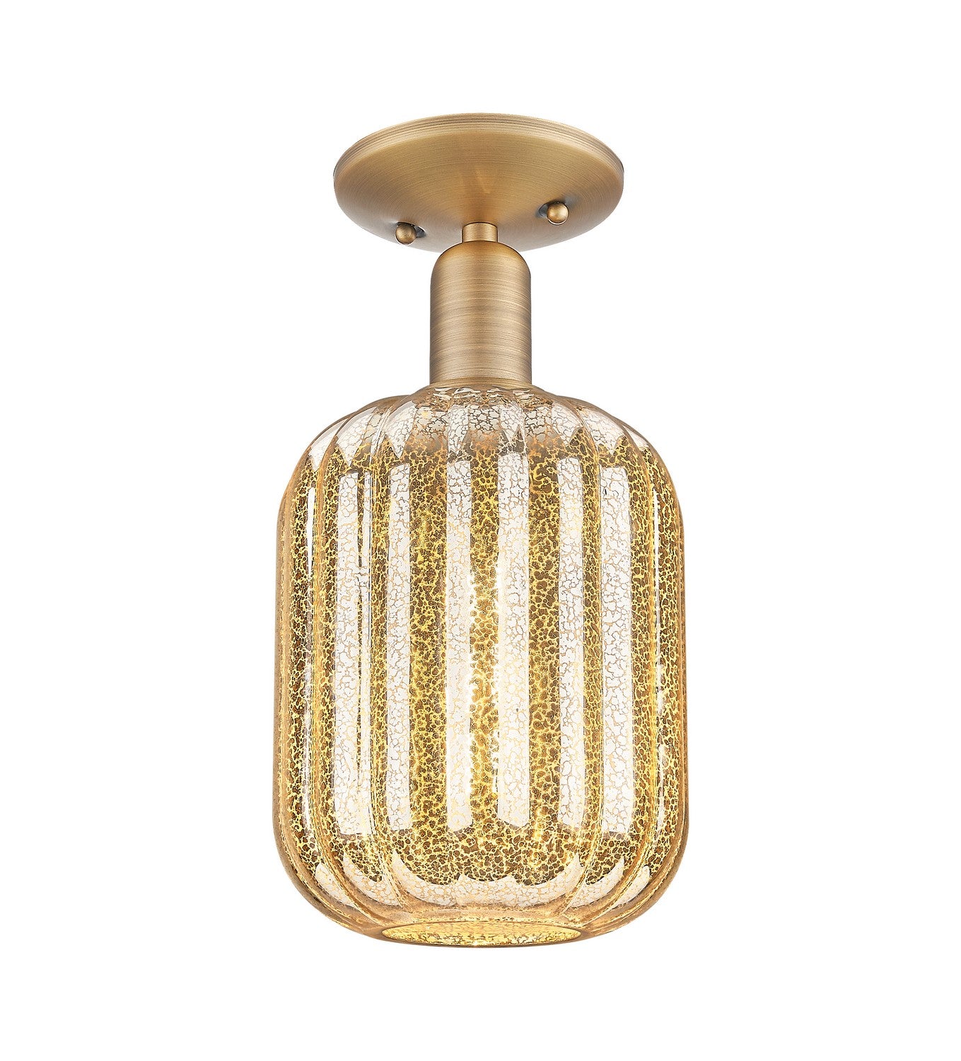 Innovations - 716-1C-BB-G460-7ME - One Light Semi-Flush Mount - Arcadia - Brushed Brass