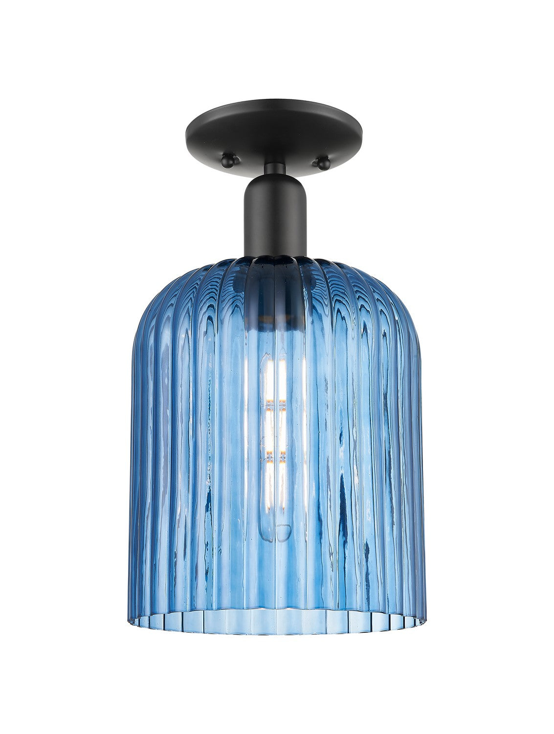 Innovations - 716-1C-BK-G559-8BL - One Light Semi-Flush Mount - Arcadia - Matte Black