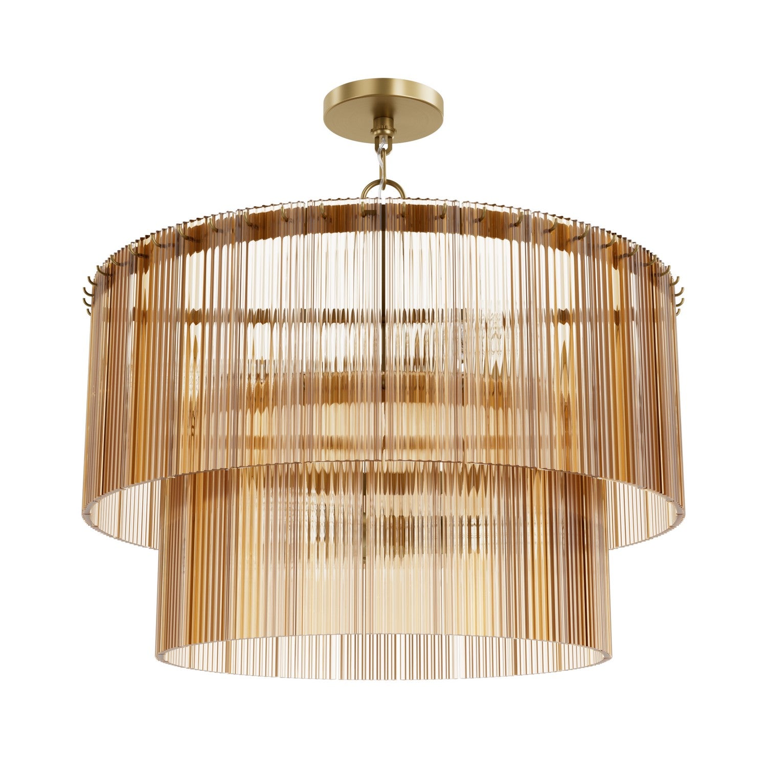 Hunter - 13144 - Six Light Chandelier - Ontario - Luxe Gold