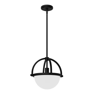Hunter - 48054 - One Light Pendant - Wedgefield - Matte Black
