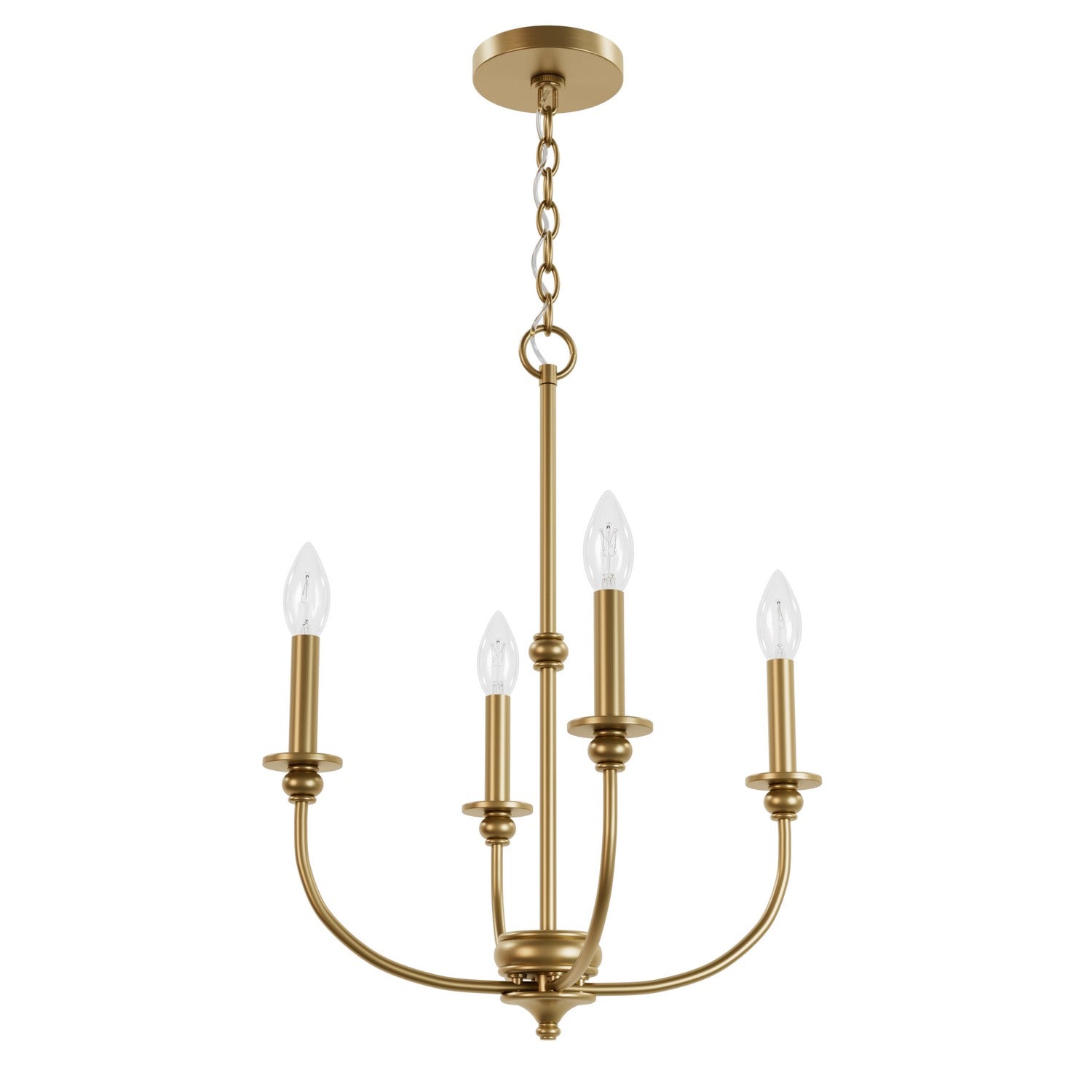 Hunter - 48067 - Four Light Chandelier - Southcrest - Luxe Gold