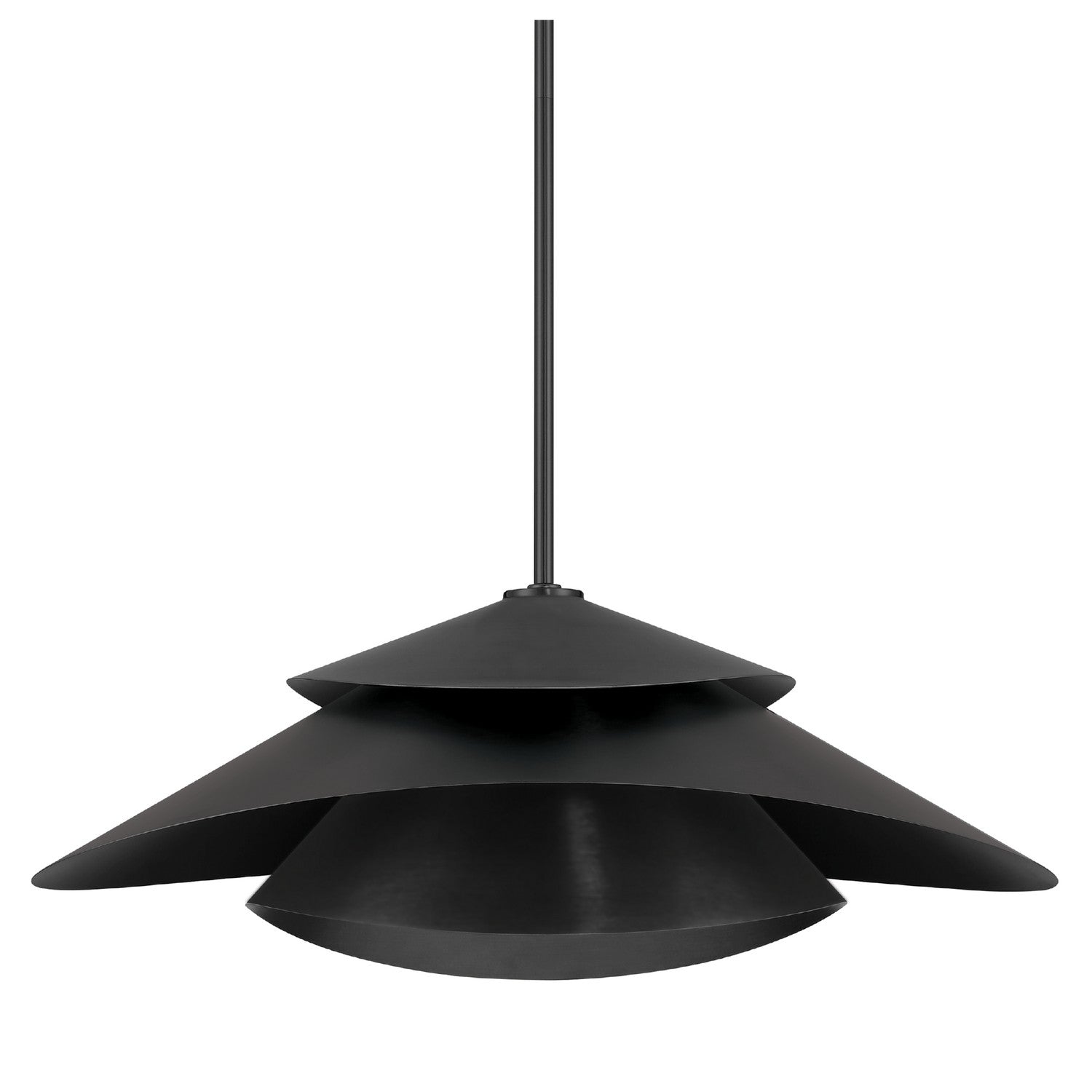 Hunter - 48155 - One Light Pendant - Hiro - Matte Black