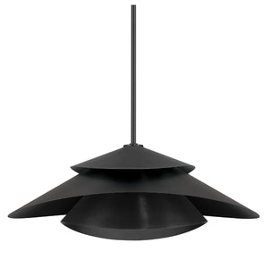 Hunter - 48155 - One Light Pendant - Hiro - Matte Black