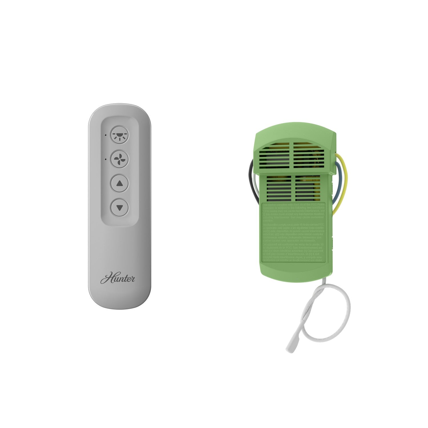 Hunter - 99770 - Universal Fan-Light Remote Control with Receiver - Dove Grey