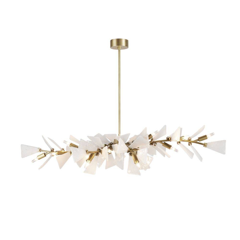 Arteriors - DLC25 - 12 Light Chandelier - Delmar - Clear Seedy/Antique Brass