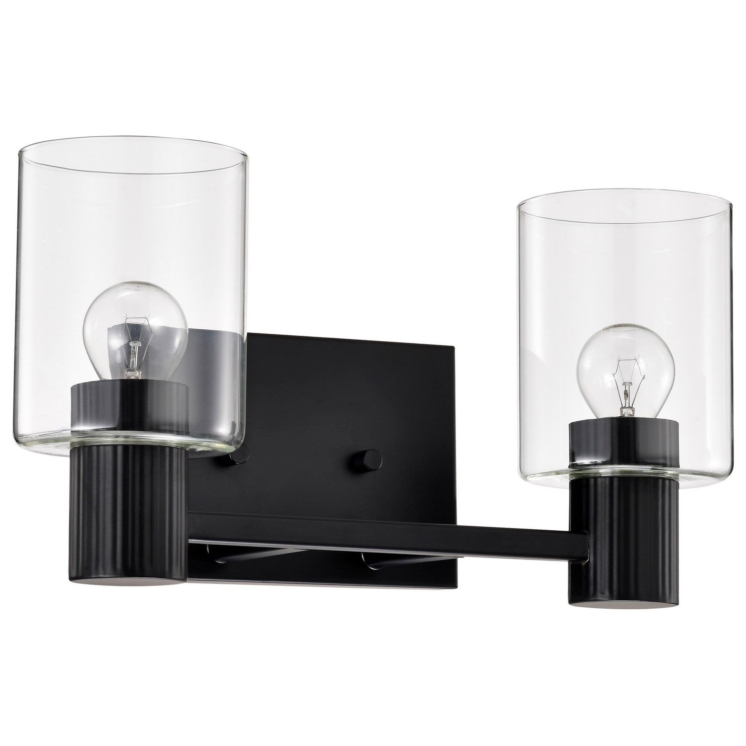 Nuvo Lighting - 60-8062 - Two Light Vanity - Clarksville - Matte Black