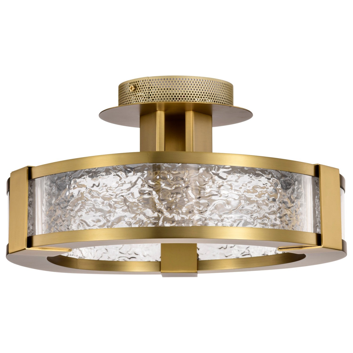 Nuvo Lighting - 62-2011 - LED Semi Flush Mount - Darrow - Vintage Brass