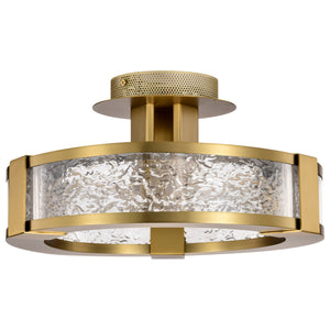 Nuvo Lighting - 62-2011 - LED Semi Flush Mount - Darrow - Vintage Brass