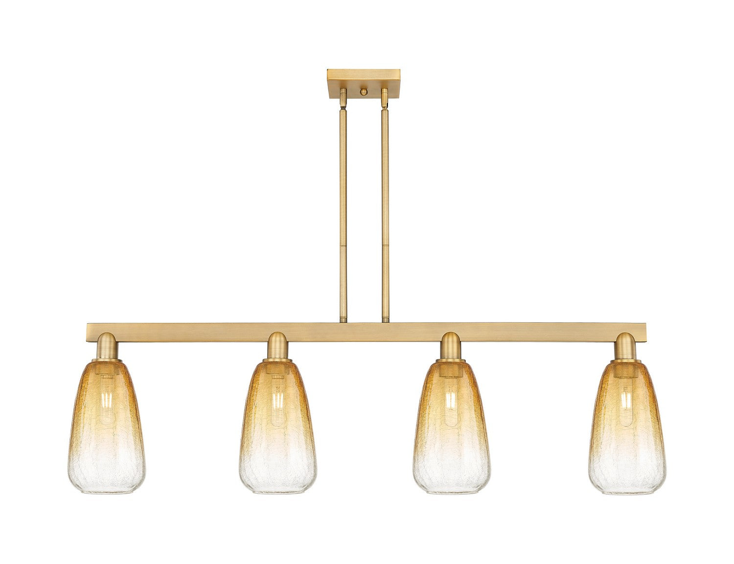 Innovations - 716-4I-BB-G480-6AM - Four Light Island Pendant - Arcadia - Brushed Brass