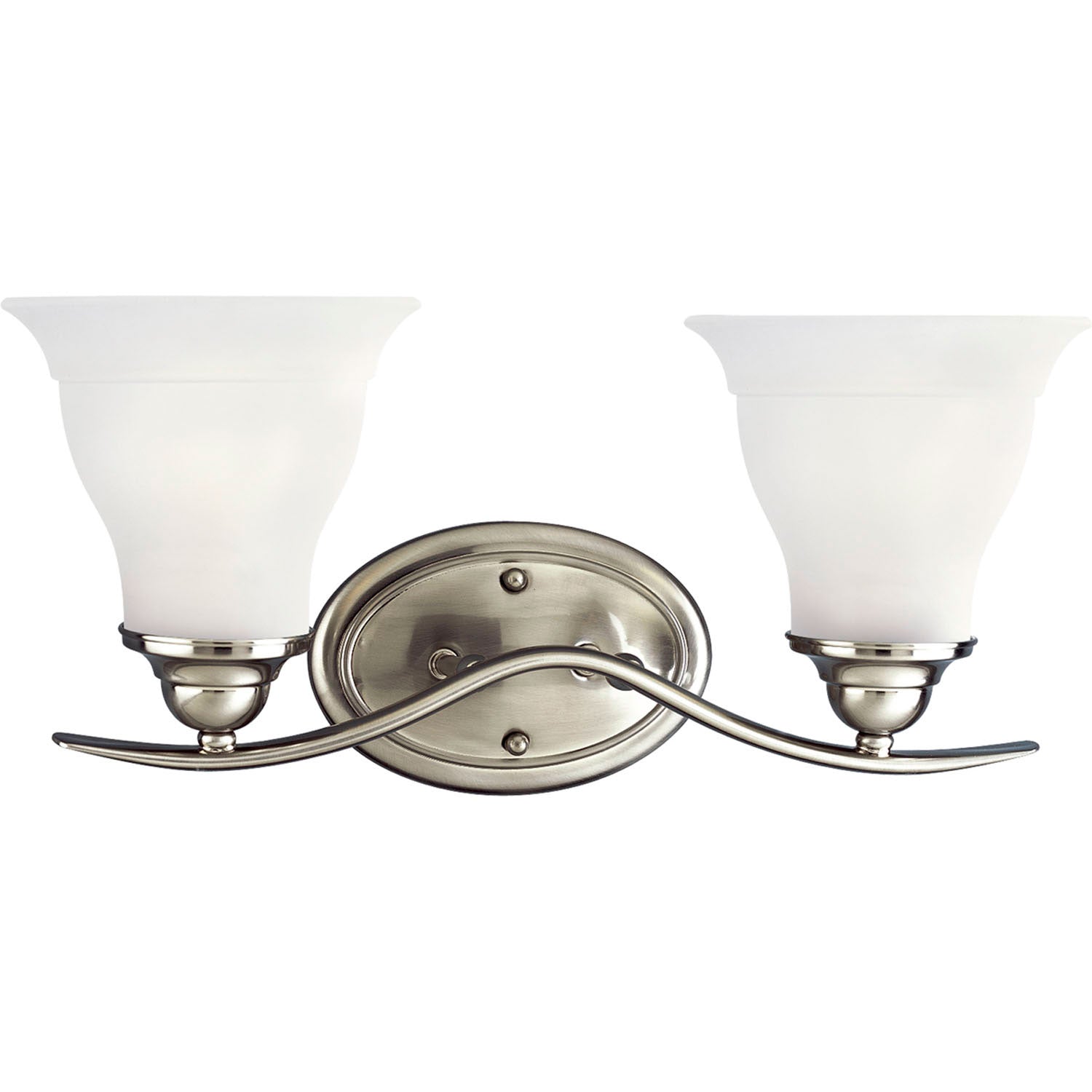 Progress Lighting - P3191-09 - Two Light Bath Bracket - Trinity - Brushed Nickel