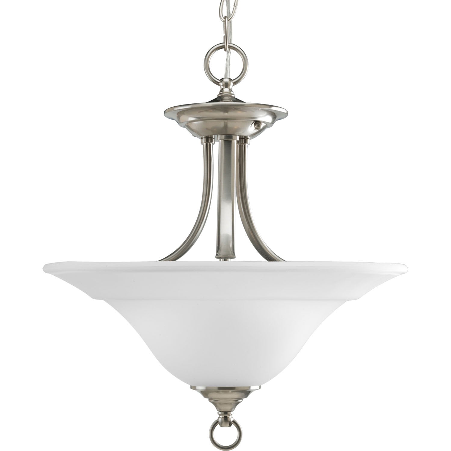 Progress Lighting - P3473-09 - Two Light Semi-Flush Mount - Trinity - Brushed Nickel