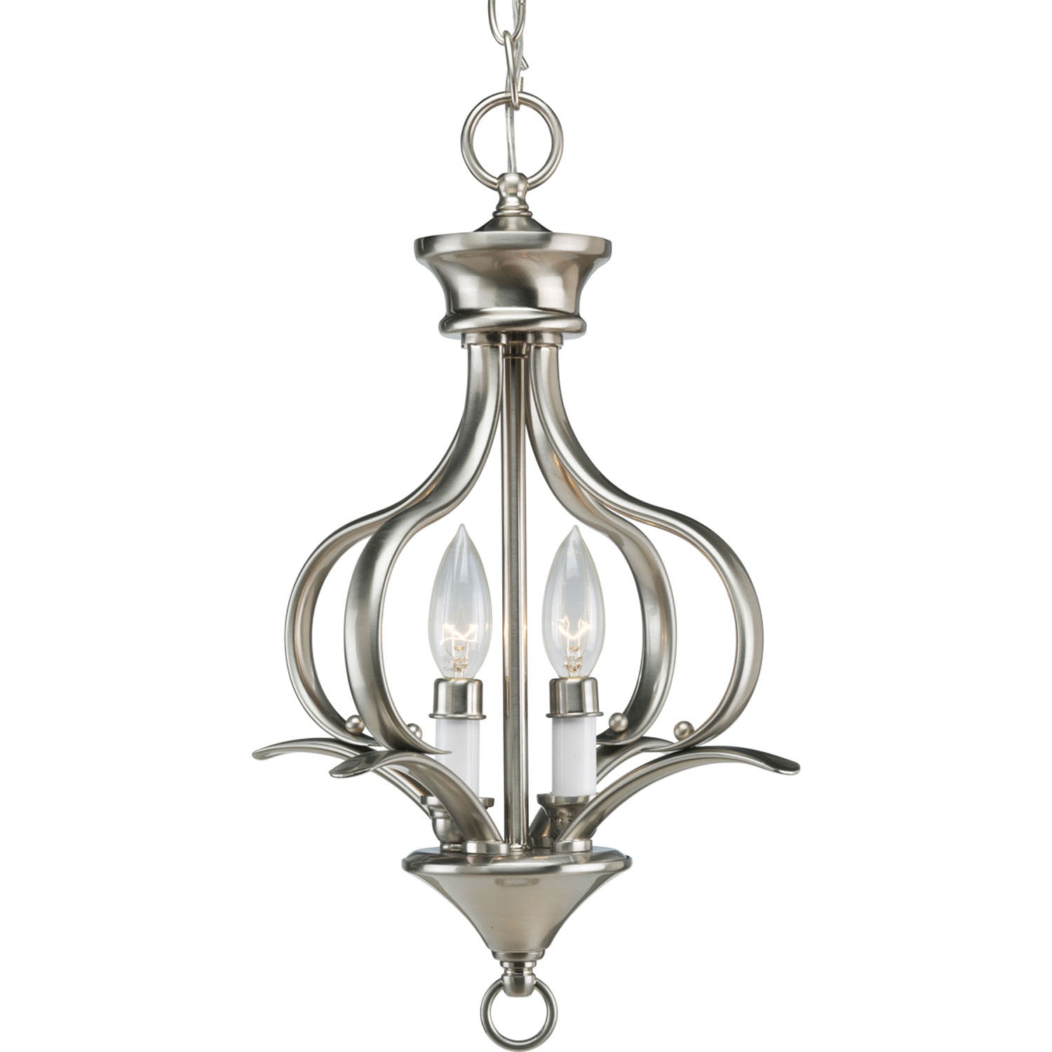 Progress Lighting - P3806-09 - Two Light Foyer Pendant - Trinity - Brushed Nickel