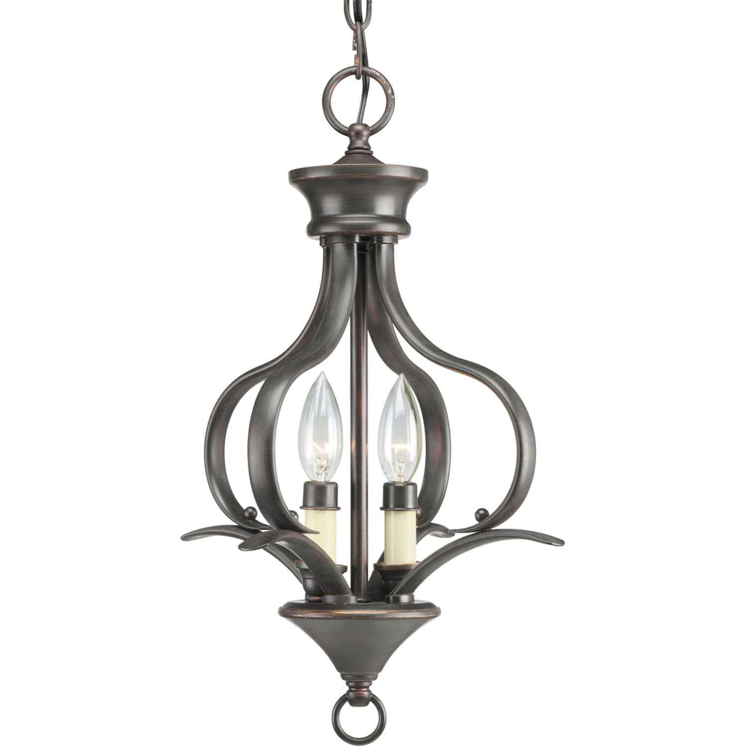 Progress Lighting - P3806-20 - Two Light Foyer Pendant - Trinity - Antique Bronze