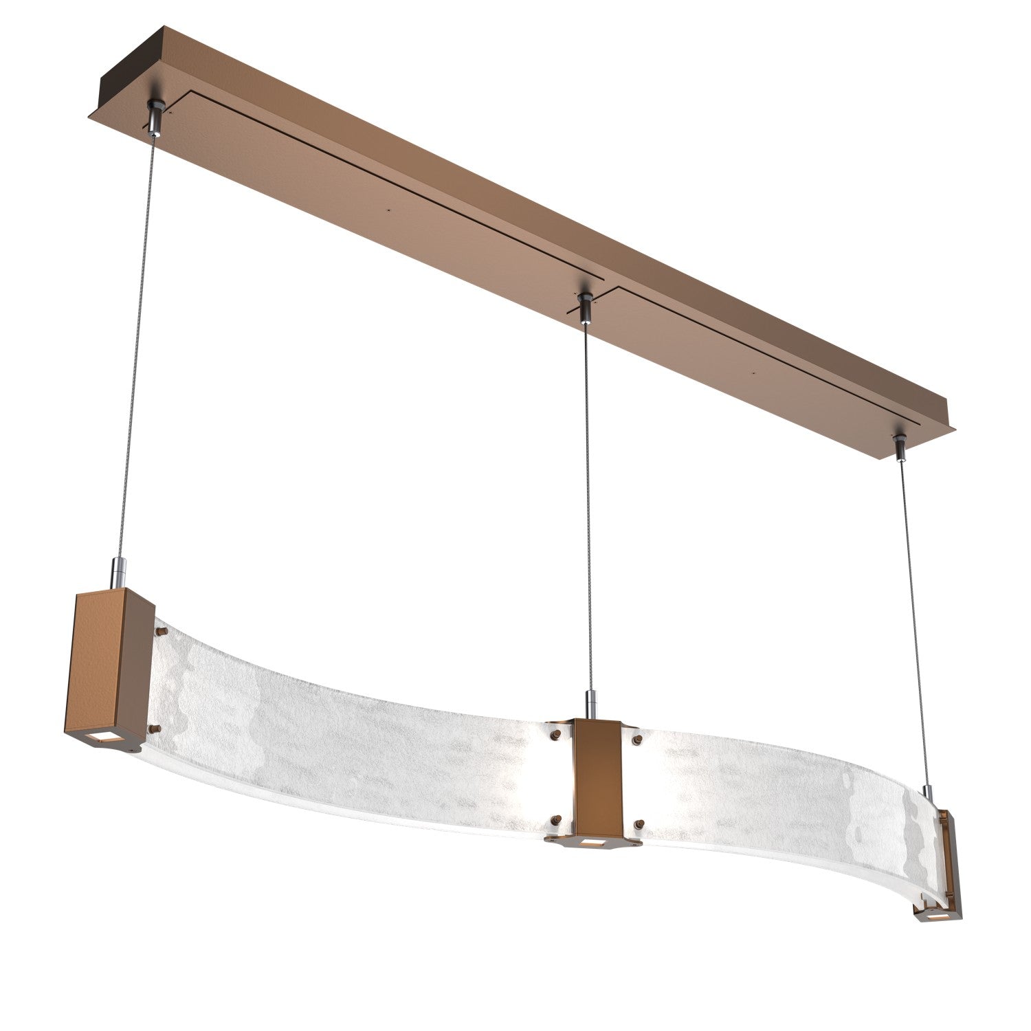Hammerton Studio - PLB0042-48-BB-CG-CA1-L1 - LED Linear Suspension - Parallel - Burnished Bronze