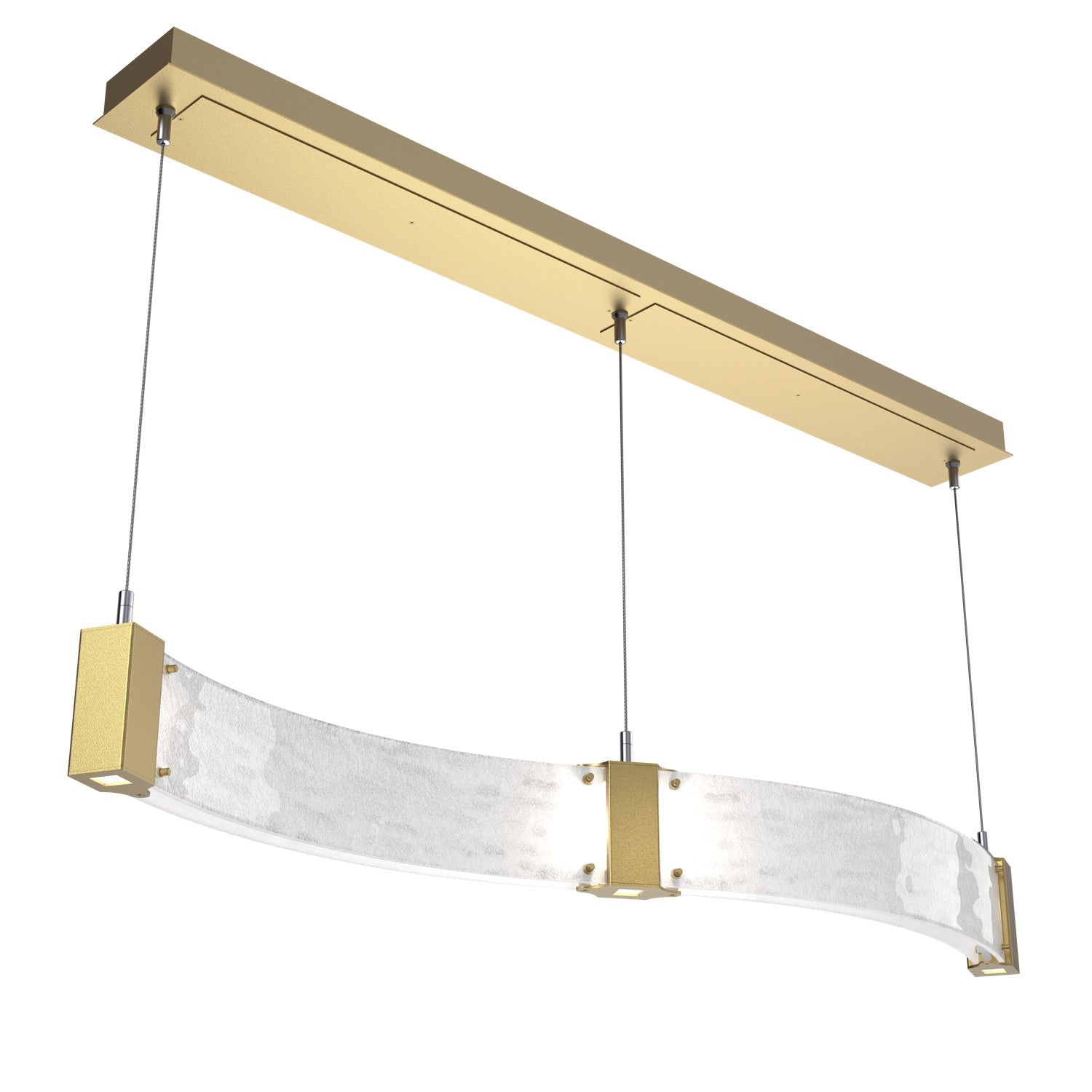 Hammerton Studio - PLB0042-48-GB-CG-CA1-L3 - LED Linear Suspension - Parallel - Gilded Brass