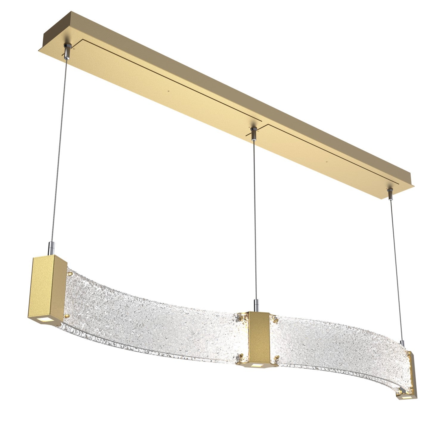Hammerton Studio - PLB0042-48-GB-CR-CA1-L1 - LED Linear Suspension - Parallel - Gilded Brass