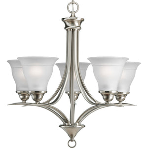 Progress Lighting - P4328-09 - Five Light Chandelier - Trinity - Brushed Nickel