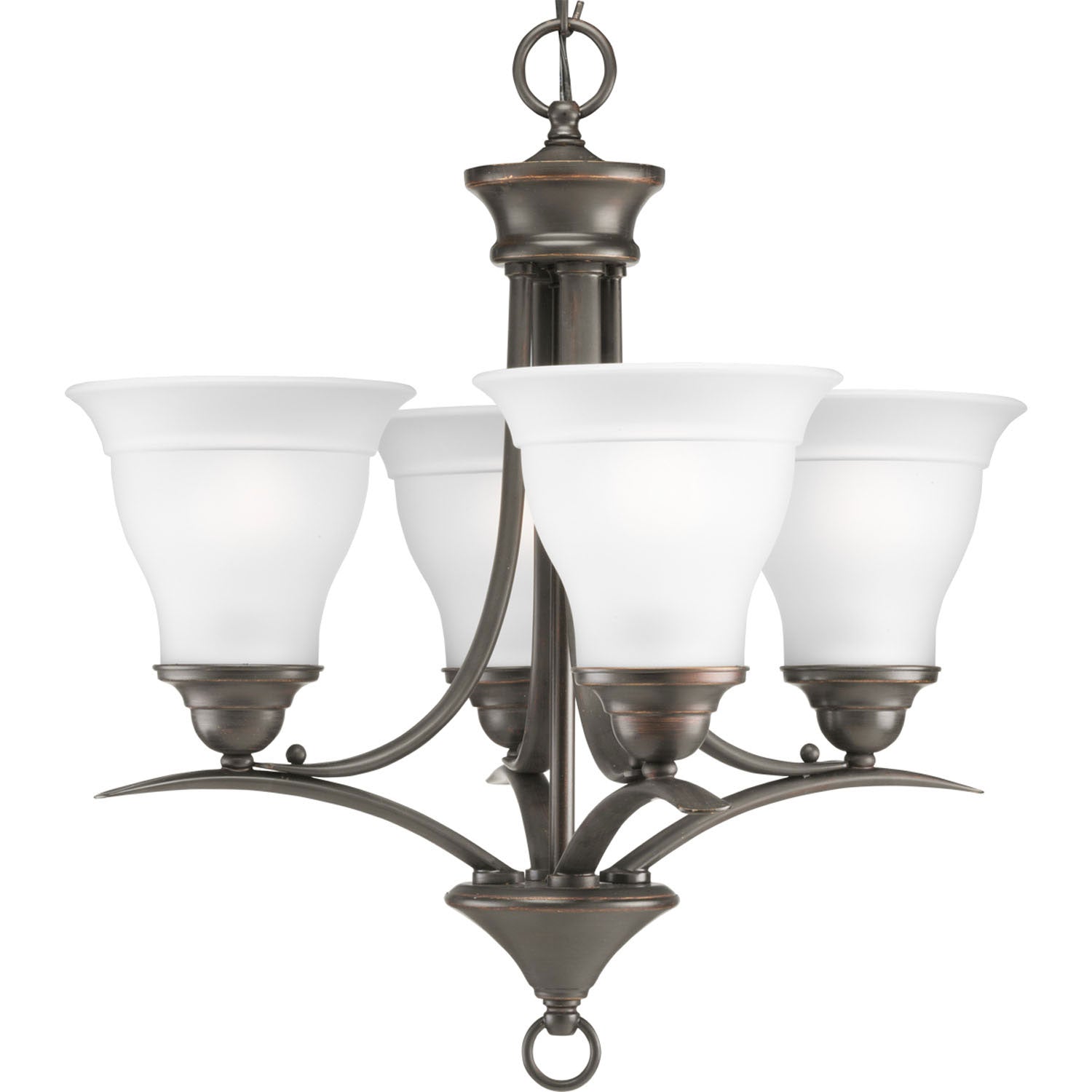 Progress Lighting - P4326-20 - Four Light Chandelier - Trinity - Antique Bronze