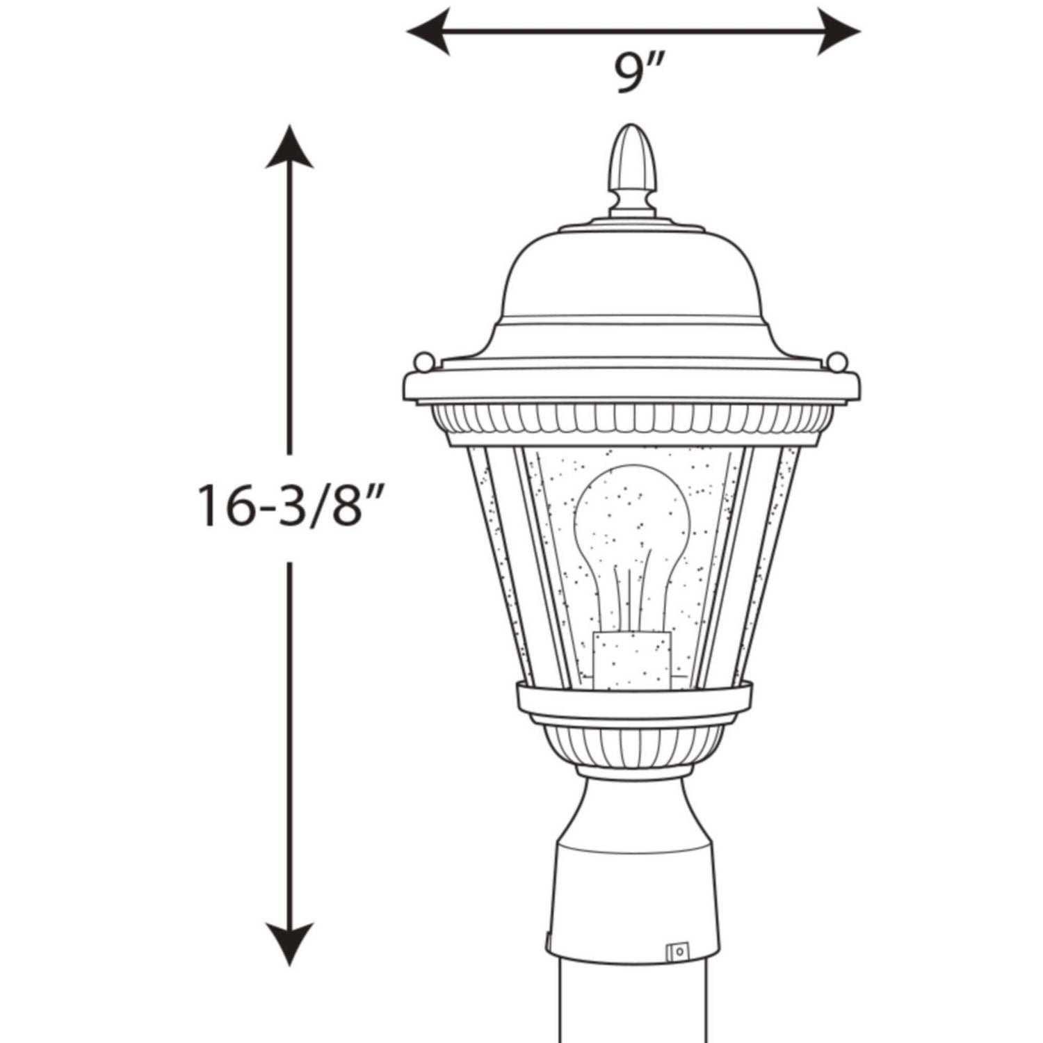 Progress Lighting - P5445-31 - One Light Post Lantern - Westport - Textured Black