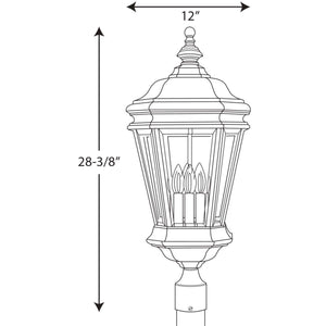 Progress Lighting - P5474-108 - Four Light Post Lantern - Crawford - Oil Rubbed Bronze