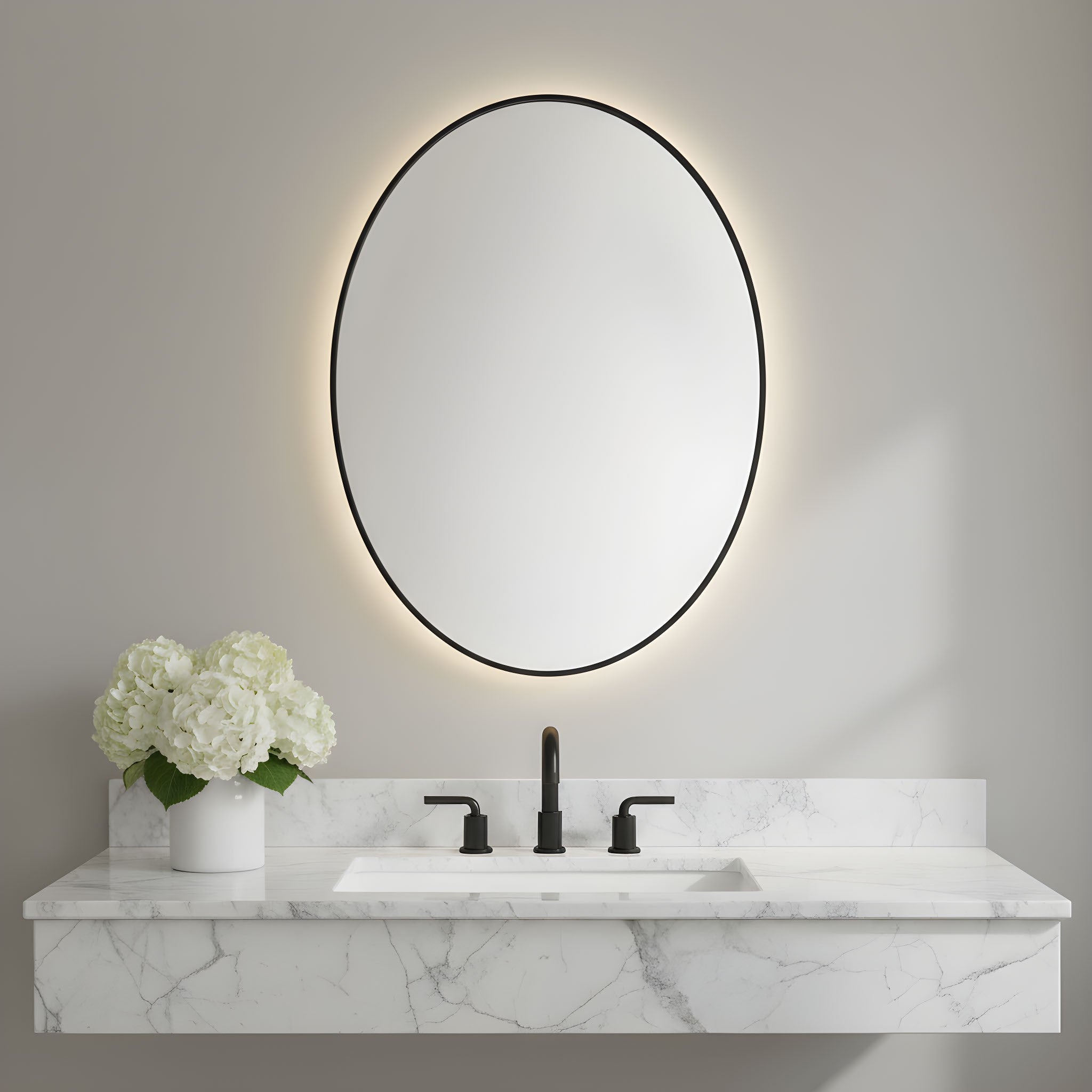 Generation Lighting - MREL1431MBK - Mirror - Cadre - Midnight Black