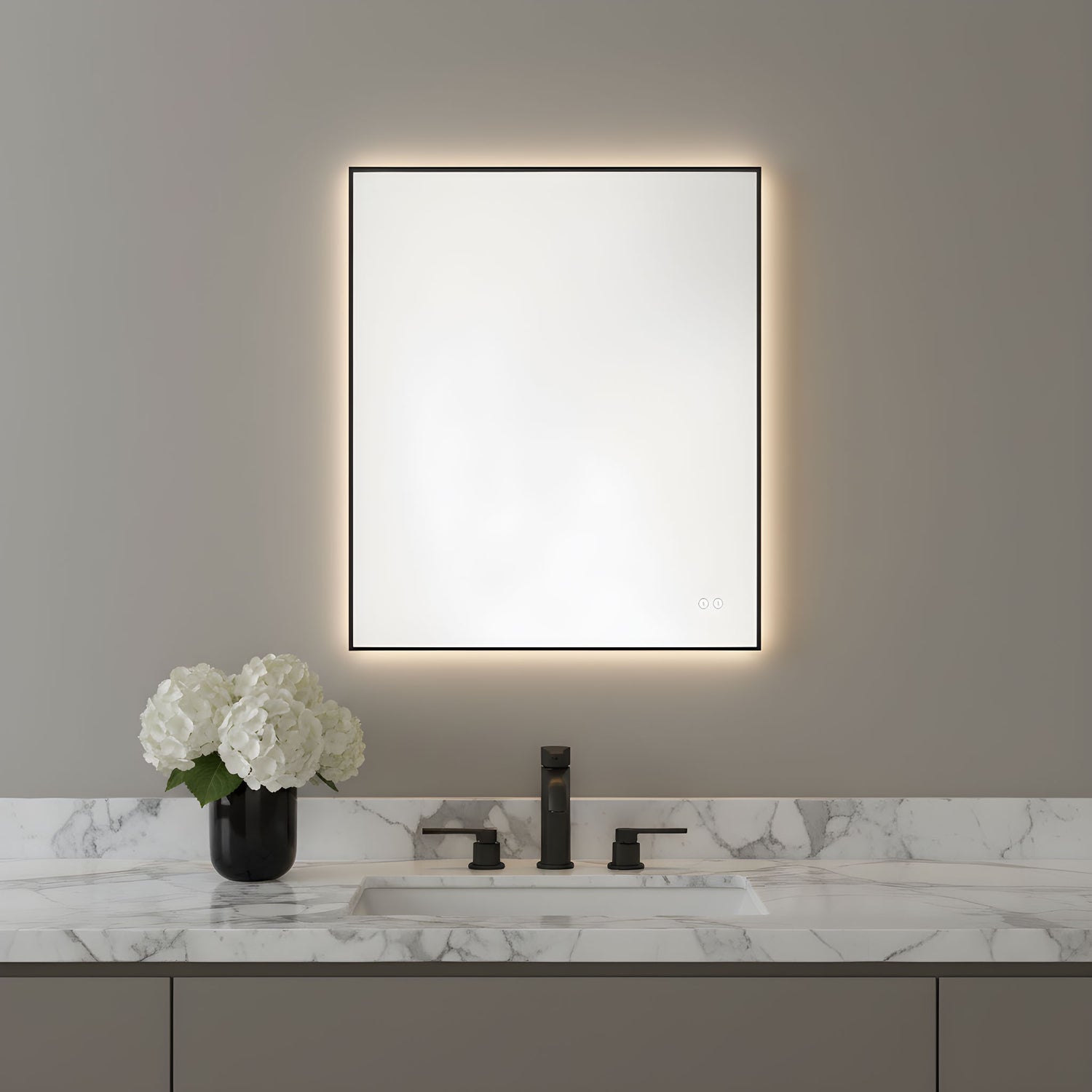 Generation Lighting - MREL1440MBK - Mirror - Cadre - Midnight Black