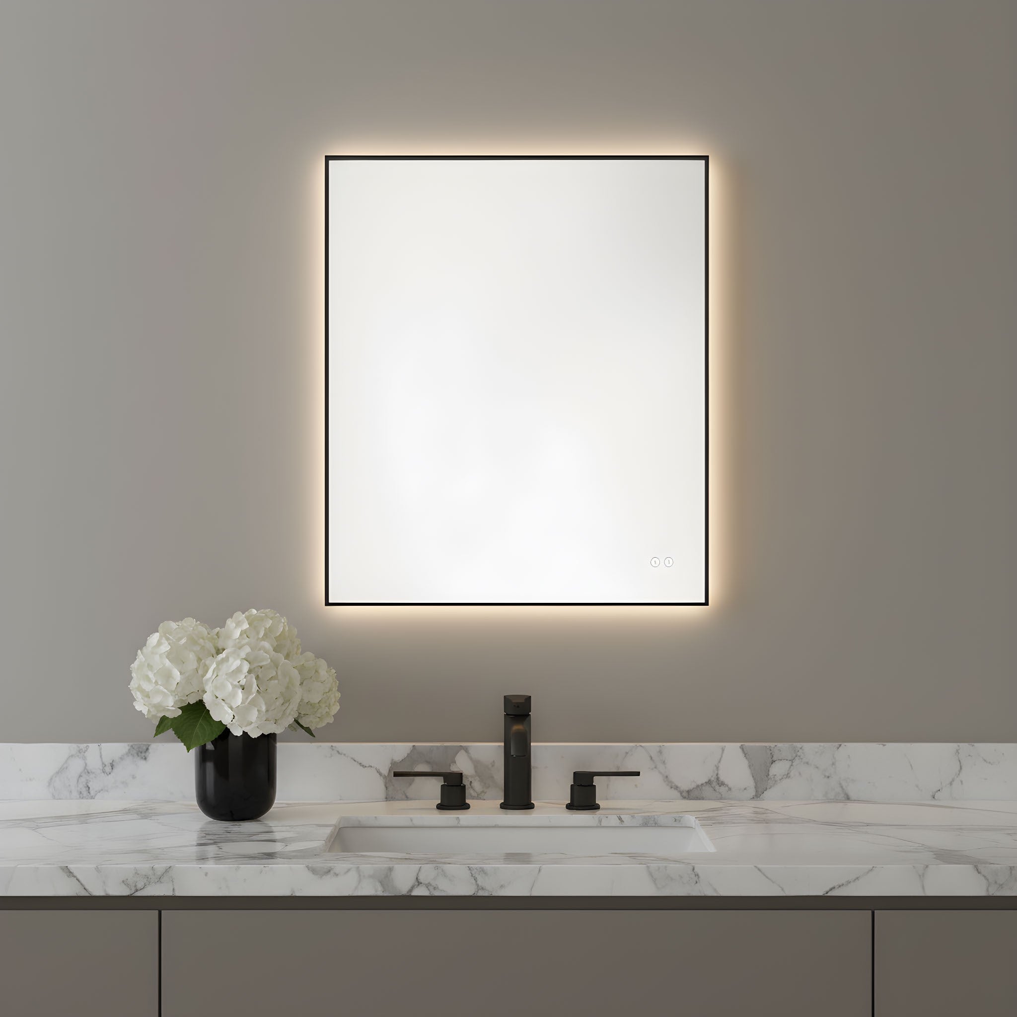 Generation Lighting - MREL1440MBK - Mirror - Cadre - Midnight Black