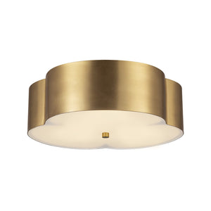 Alora - FM566314BG - Three Light Flush Mount - Adella - Brushed Gold